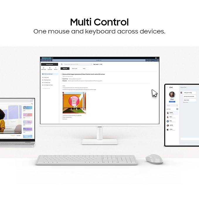 Samsung LS32DM501EWXXL M5 32 Inch VA 60 Hz FHD Smart Monitor  - Unboxed_White_Top_88708